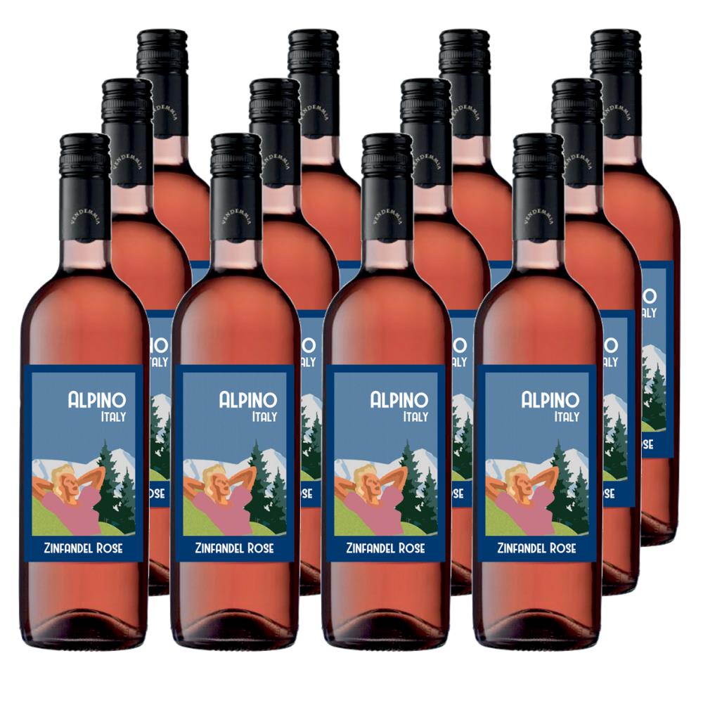 Case of 12 Alpino Pink Zinfandel Rose Wine Wine